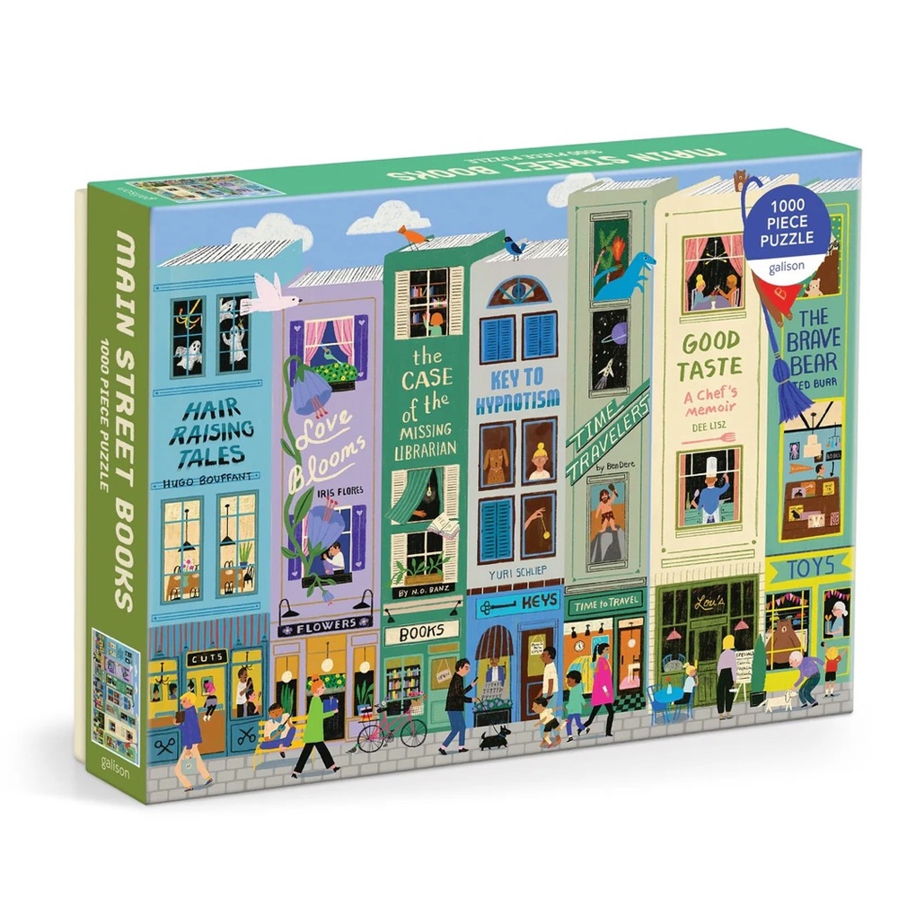Galison Main Street Books 1000 Piece Puzzle